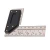 Stainless Steel Marking Ruler with 90-Degree Angle and Clear Positioning Holes for Accurate Woodworking and Craft Projects