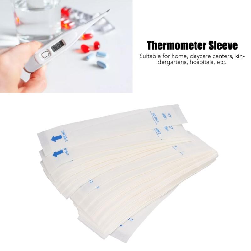 100 Stück Digitale Thermometer-Sondenabdeckungen Einweg Sicher Hygienisch Mundthermometer-Abdeckhülse Für Krankenhaus