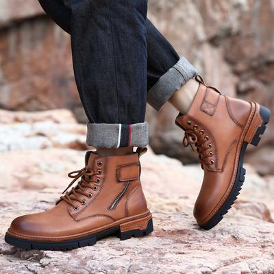 Martin Stiefel Herren 2025 Winter neue Herren High-Top Lederstiefel Werkzeugleder lässig Retro Militärstiefel Lokomotivstiefel