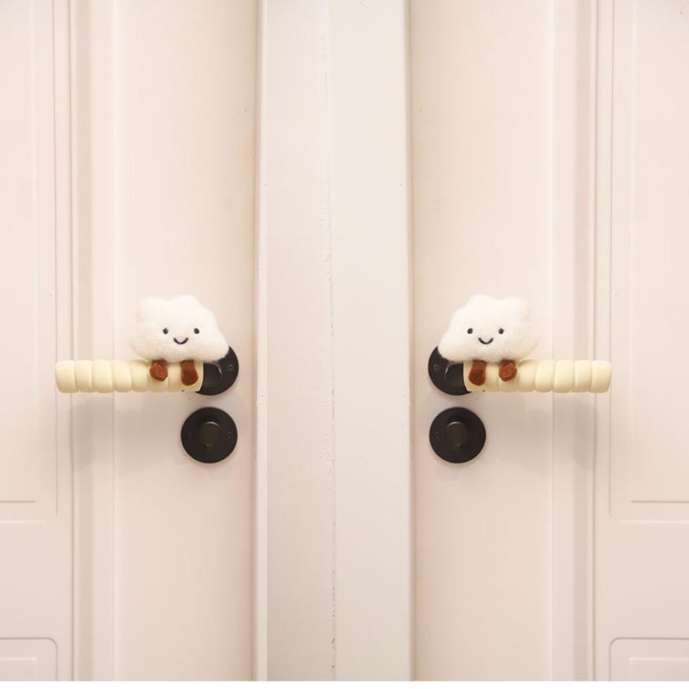 1 Pair Cartoon Door Handle Protector PEVA Furniture Decoration Useful Door Handle Cover  for Bedroom