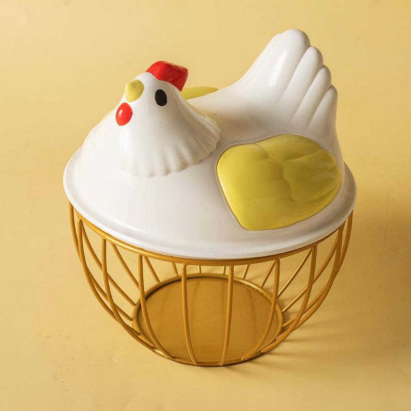 

Металлическая проволочная корзина для хранения на кухне Яйца Фрукты Овощи Бытовой органайзер Трансграничный жёлтый