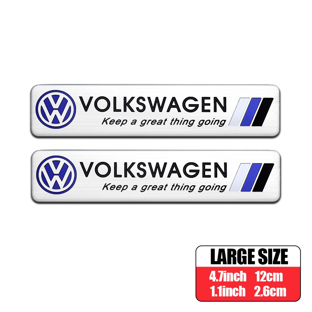 Sda71/2pcs Auto Logo Body Rear Trunk Decoration Stickers Car Side Fender Badge Decals For Volkswagen VW R Touareg GOLF 5 Transporter