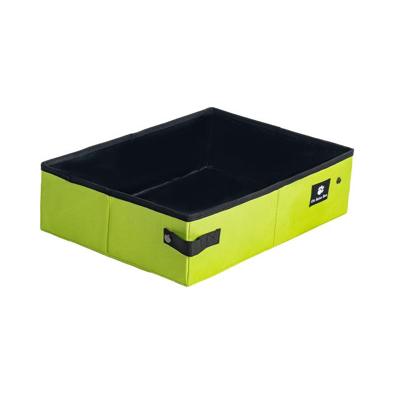 Portable Folding Litter Box for Cats Waterproof Outdoor Travel Pet Toilet Tray with Disposable Liner Bags