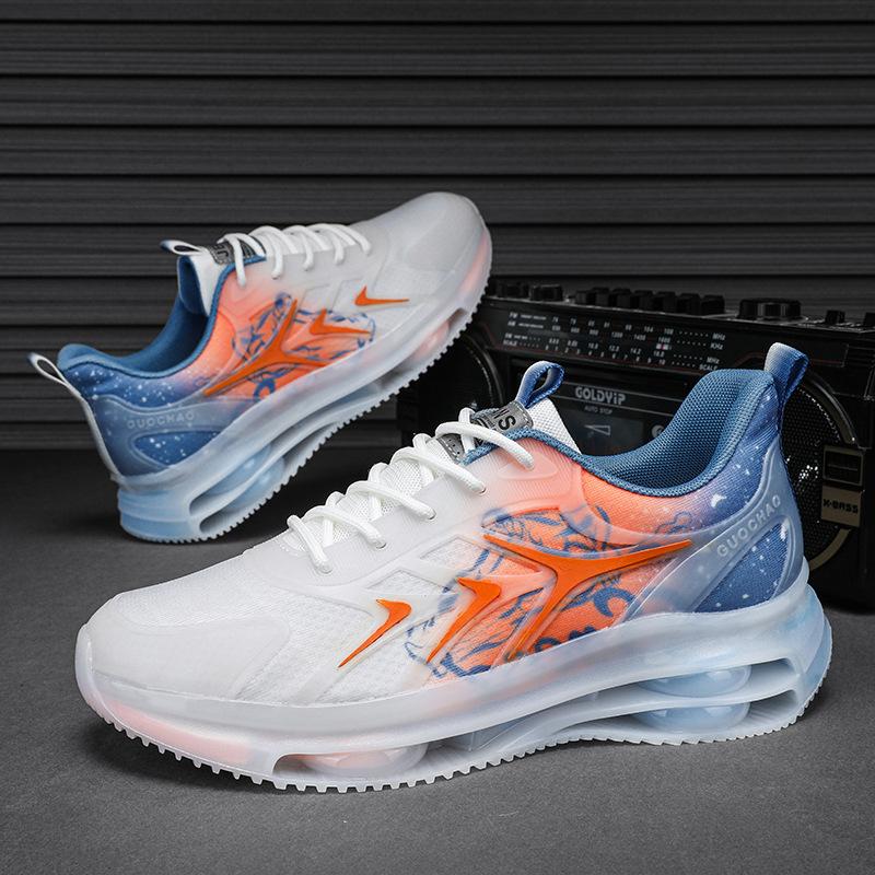 New large size breathable shock absorption comfortable soft wear-resistant running shoes men's mesh casual sports shoes