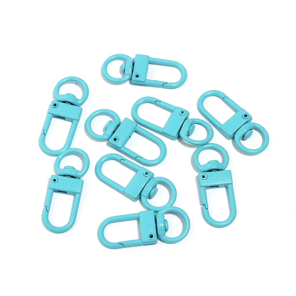 10pcs/lot Colorful Alloy Snap Lobster Clasps Hooks Keychain Findings For DIY Key Chains Necklace Bracelet Accessories Wholesale