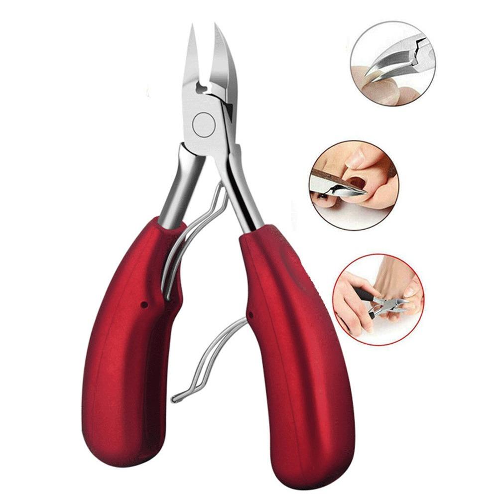 

Stainless Steel Dead Skin Manicure Nail Scissors Double Spring Heavy Duty Precision Nail Clippers красный