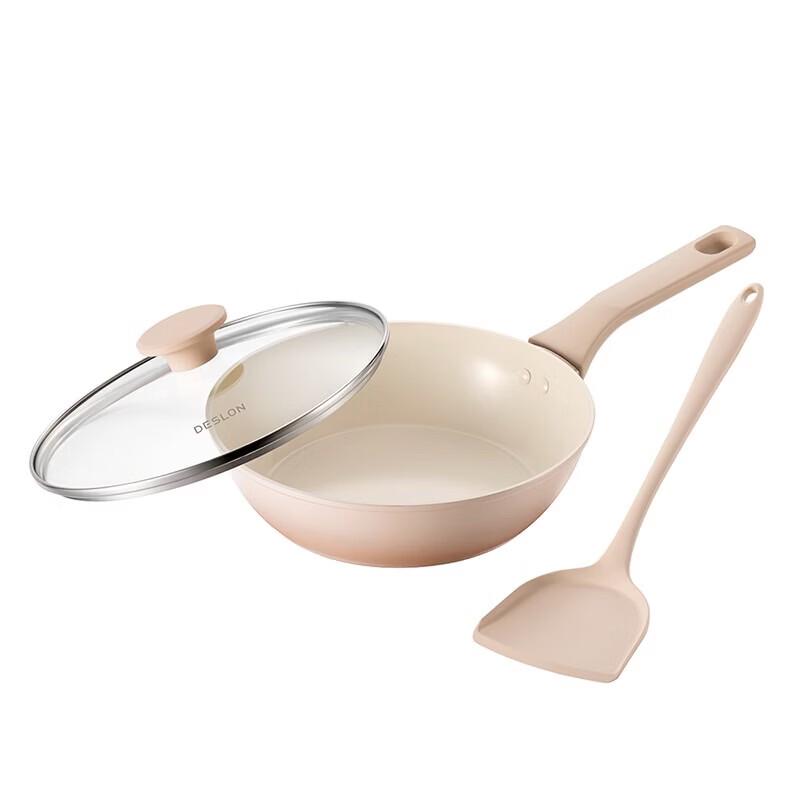 DESLON Rose Series 30cm Titanium Ceramic Non-Stick Wok
