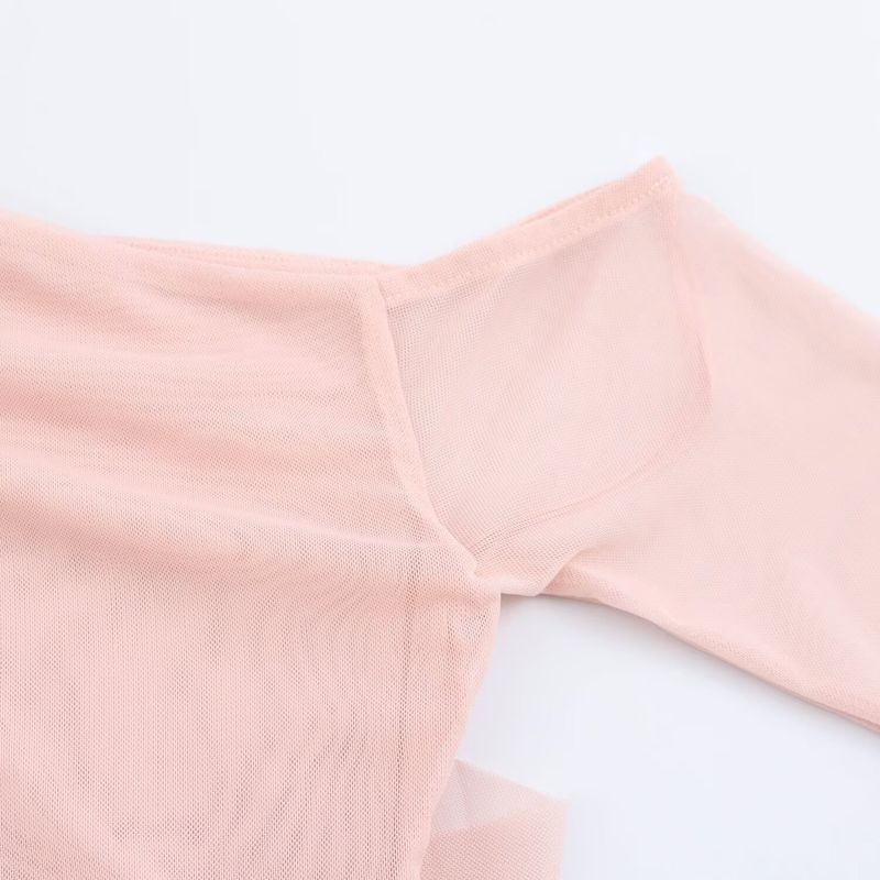 Kaslead New Arrival Women's Clothing Fashion Style Fashion Minimalist Easy Matching Mesh Asymmetric Tops 5584352