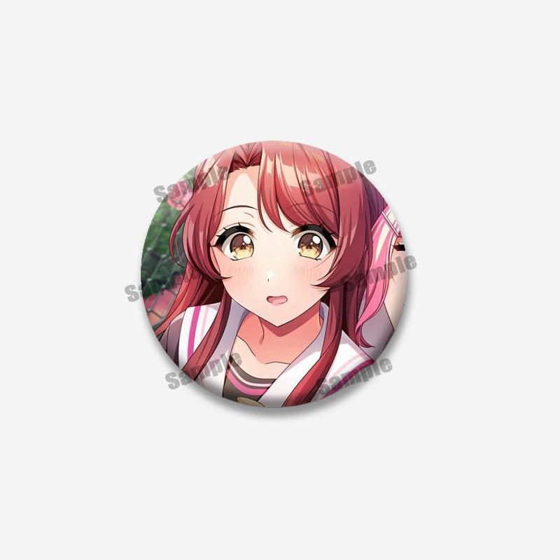 Cute Cartoon Girls Miyu Haruna Cosplay Badges Music Game D4DJ Rika Hayate Soft Button Pin Jewelry Brooch Accessories for Hat Bag