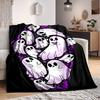 1pc Ghostly Party Print Blanket   Lightweight Flannel Throw Blanket For Sofa, Bed, Living Room, Office, Outdoor Travel, Camping