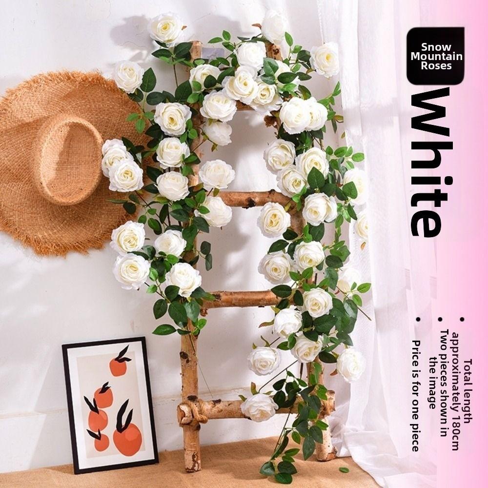 1.8m Hanging Flowers Rattan 10 Colors Fake Plants Leaves Home Decoration