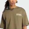 Adidas VERBIAGE T Shirts Men's Strata Olive Green Crew Neck Moderate