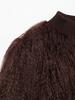 2024 Winter Women's Fashion European & American Style Faux Fur Knit Cardigan