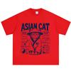 Asian Cat Funny Meme Tshirt Unisex Unisex Fashion Tshirt Summer Shortsleeved Loosefitting Casual Cotton Tshirts Streetwear Tops