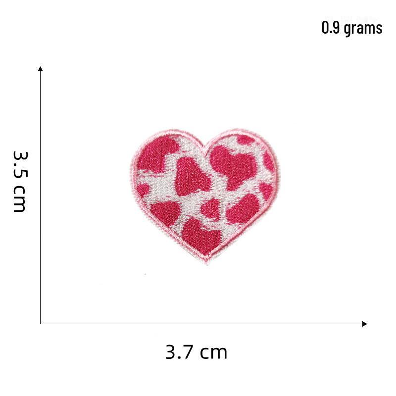 Cartoon Flower Love Self-Adhesive Embroidery Patch for DIY Decoration