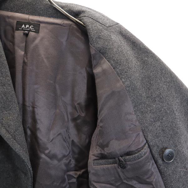 A.P.C. Made in France Chester coat XS gray Double button Men's Used
