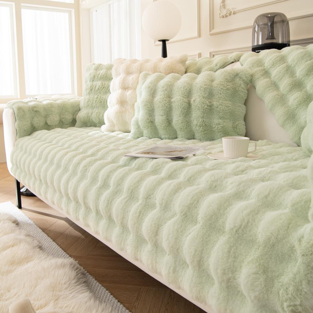 Tutu Velvet Warm Autumn And Winter Plush Sofa Cushion Winter Non-Slip Seat Cushion Leather Sofa Cover Cover Cloth Cross-Border New Models