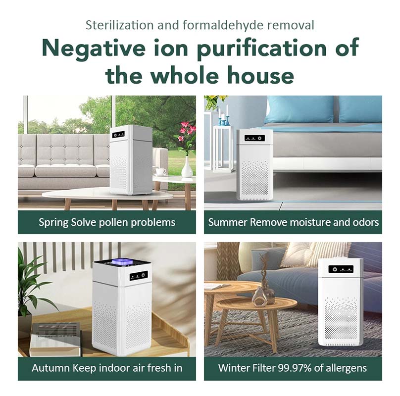 Xiaomi Portable Activated Carbon Air Purifier Hepa Equipped With Negative Ion And Formaldehyde Odor Filters Home Air Purifier