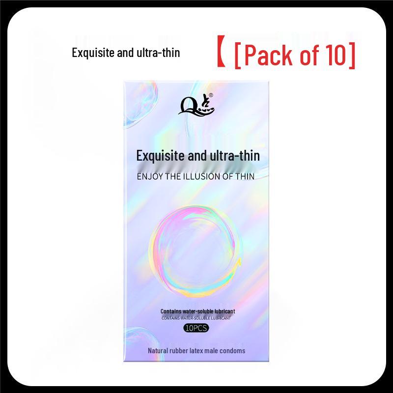 Q Point Ultra-Thin Pink Condoms with 3D Surrounding Particles - Odorless, Super Lubricated, Female Pleasure Enhancing.