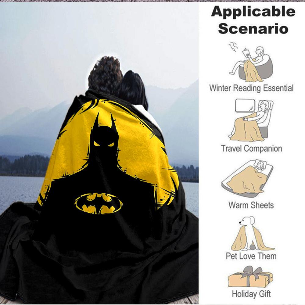 1pc Batman, Superhero Blanket Polyester Fiber, All Season Comfort for Sofa, Bed, Office, Car, Camping Ideal Home Decor & Gift, Office Comfort