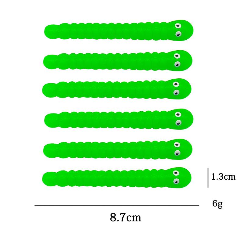 5PCS Caterpillar Pull Worm Fidget Toys Stretch String TPR Rope Sensory Stress Relief Anti Anxiety Toys for Autism ADHD