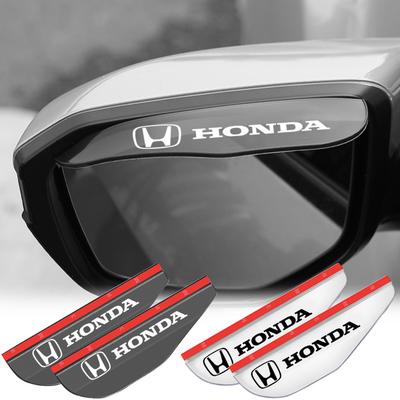 2Pcs Car Rear View Side Mirror Rain Board Sun Visor Eyebrow Guard For Civic Fit Jazz Accord Pilot Passport Stepwgn CRV BRV HRV