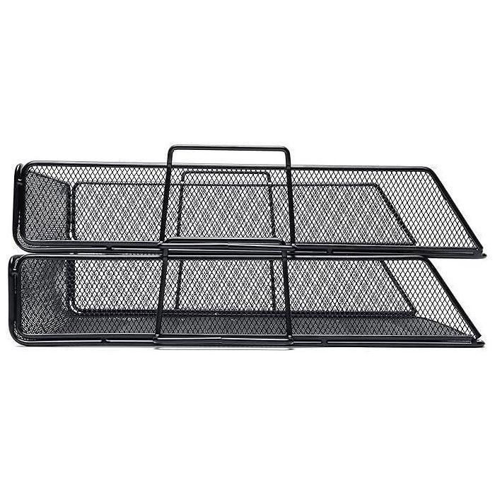 Corbeilles à courrier - EXERZ - 2 Pièces - Métal - Superposables - A4