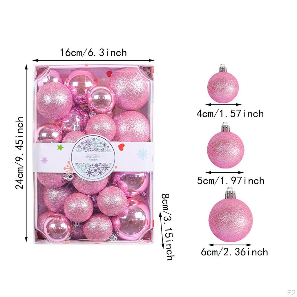 26 Pieces Christmas Ball Ornaments Decorative Baubles Holiday Hanging Balls Home Decor Shatterproof