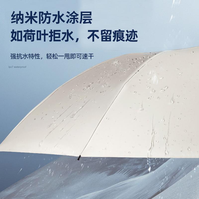Automatic folding umbrella Women's weather and rain sunscreen parasol Men's reinforced thickened folding UV protection sun umbrella