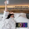Colorful LED Digital Desk Clock with Large Display Alarm Temperature Night Light for Home Office Christmas Décor