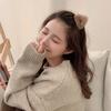 2Pcs Plush Cat Ears Hair Claw Women Side Clip Broken Hair Small Grab Clip Sweet Cute Princess Head Shark Clip Hairpin Headwear