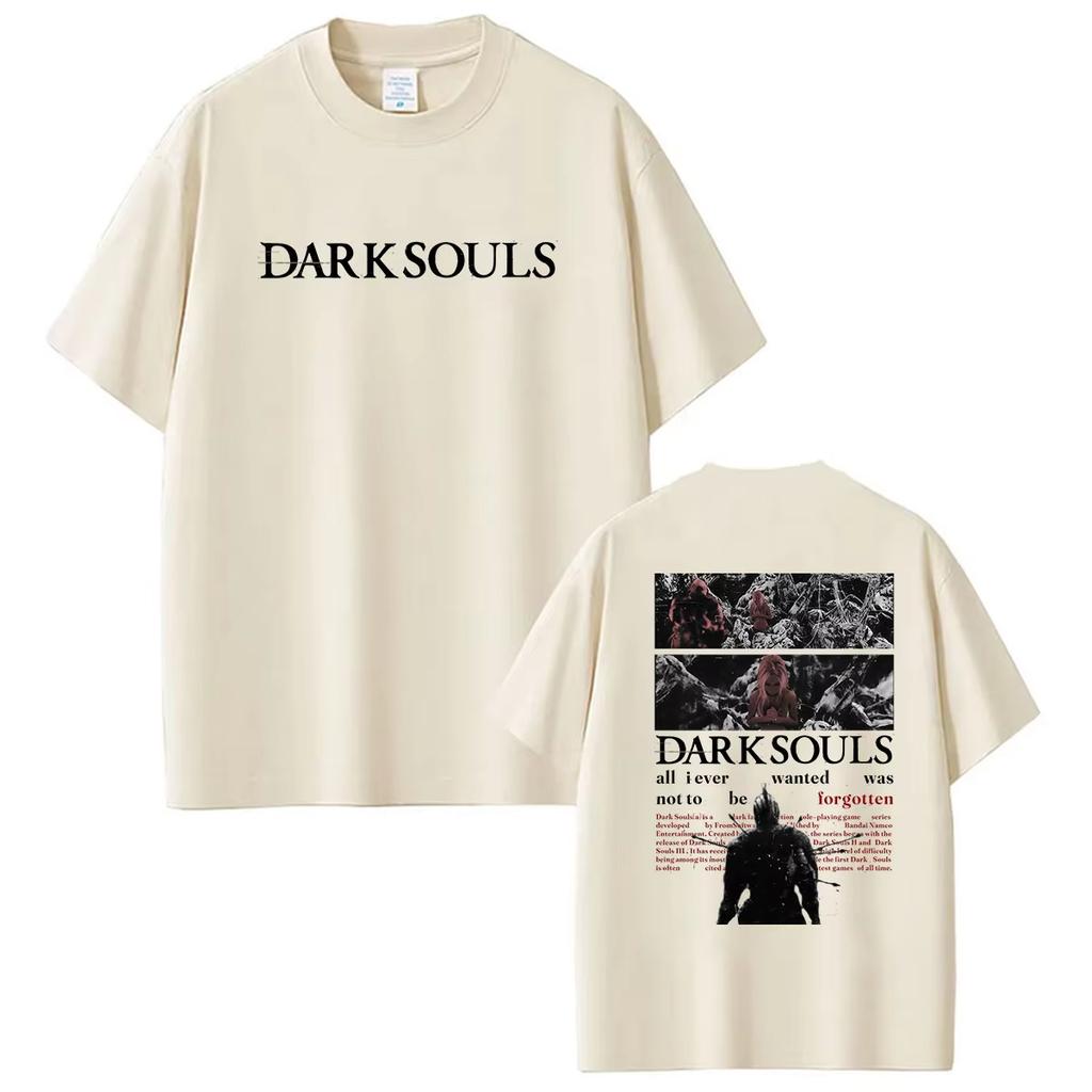 Summer Hot Game Dark Souls Graphic T Shirt Unisex Women Vintage Fashion Cotton Tshirt Hip Hop