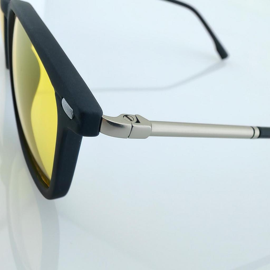 TR Polarized Night Vision Retro Square Sunglasses for Small Faces, High-End Korean Style with UV Protection