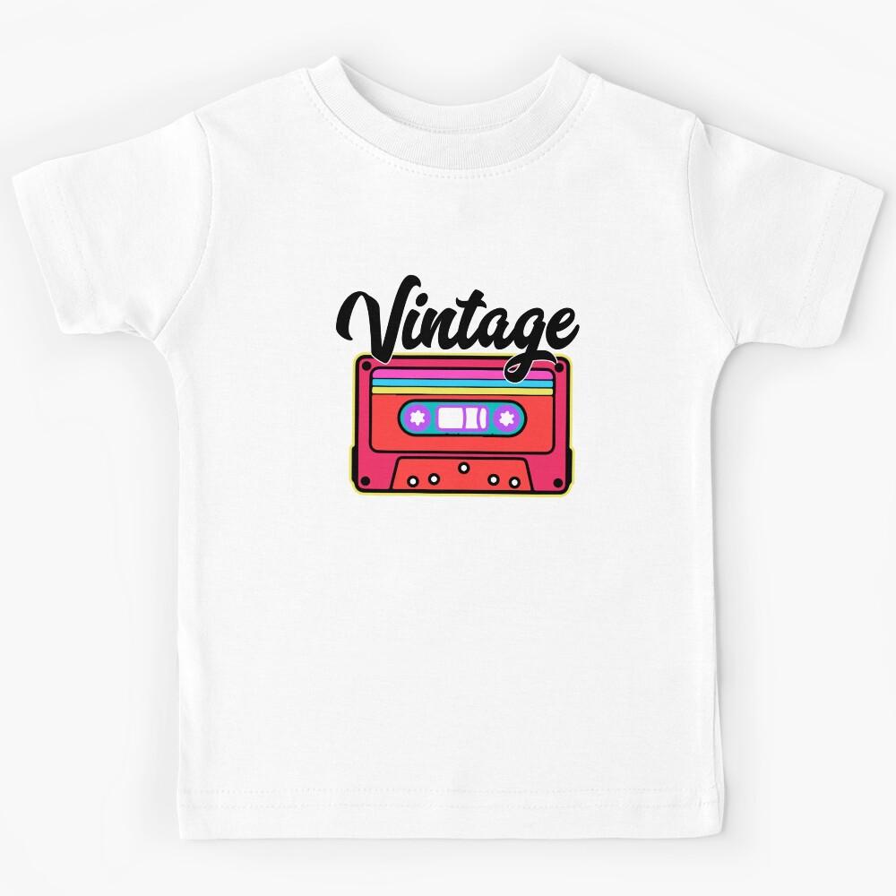 Vintage Cassette – Retro Music Tape Nostalgia Design Kids T-Shirt 100