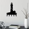 1pc 6 Inch Wide Metal Wall Art Lighthouse Key Rack Hanger, Towel Rack, Storage Rack, Hook for Wall, Iron Art, Coat Hanger