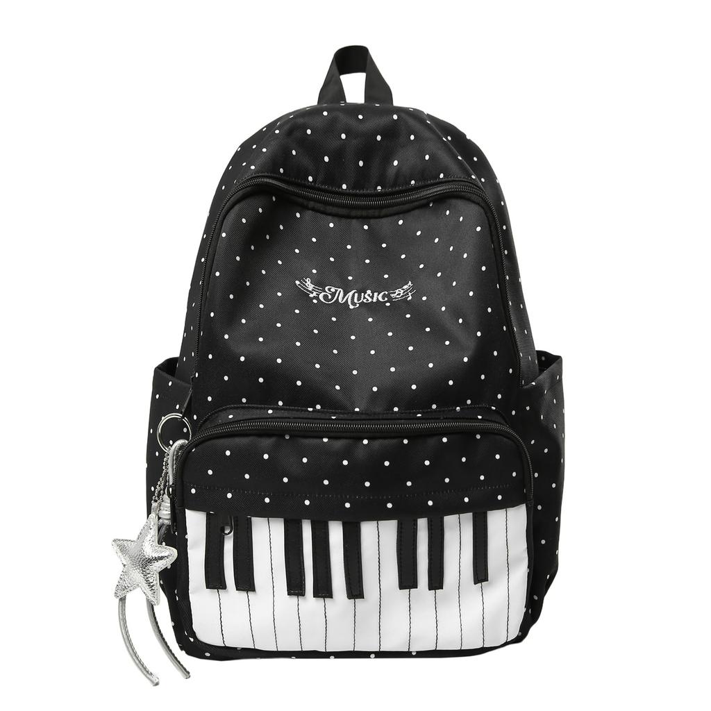 Sac à dos niche original touches de piano pois sac à dos étudiant fille sac à dos scolaire grande capacité polyvalent style universitaire sac à dos de voyage simple