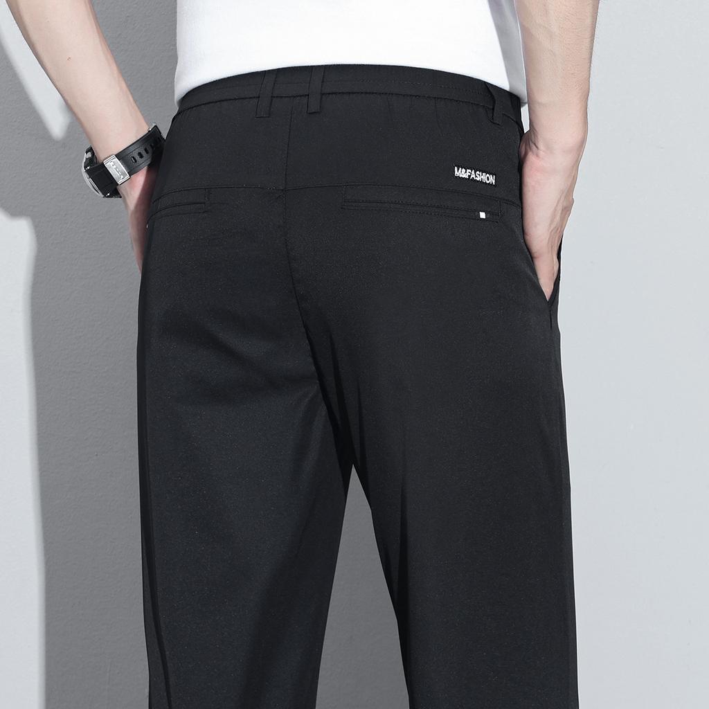 Light luxury business pants men's summer new slim-fit straight casual pants boys thin breathable long pants men