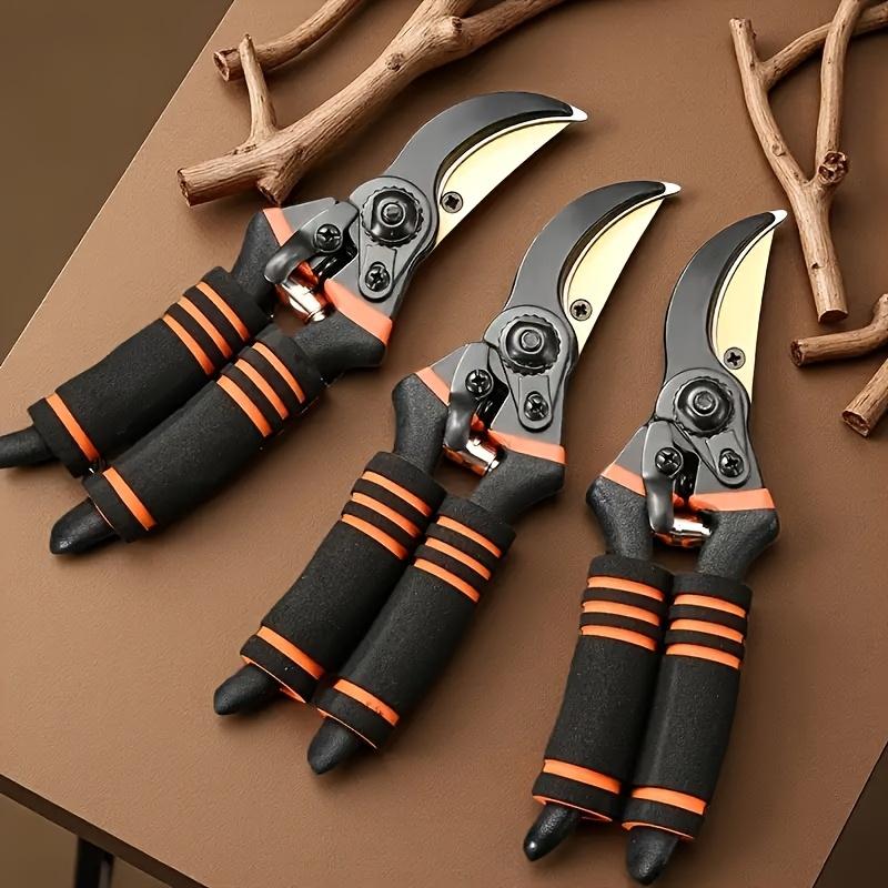 8.5" Garden Pruning Shears, Super Sharp Stainless Steel Garden Shears with Anti-slip Soft Sponge Grip, Suitable for Home Gardening and Garden Design