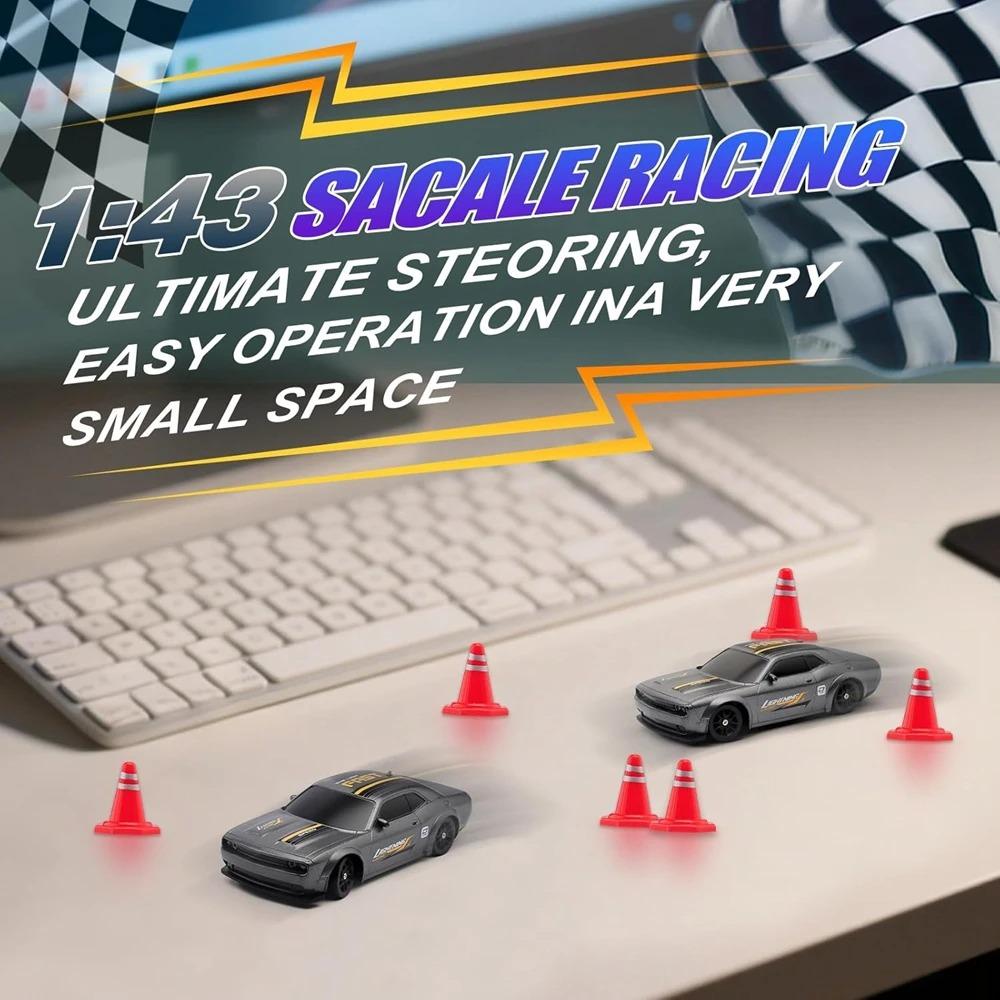 1/64 or 1/43 Mini Drift RC Car 4WD Remote Control Racing Vehicle with LED Lights Radio Controlled High Speed Car Desktop Toys