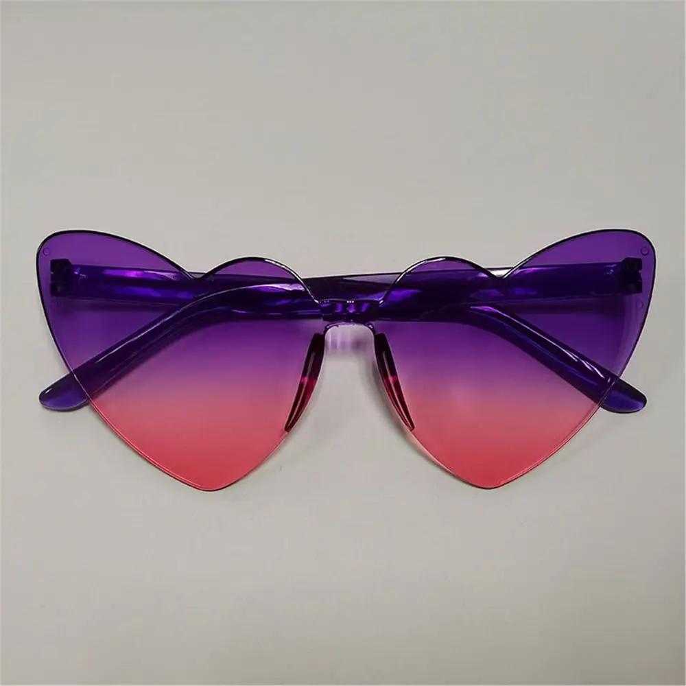 Candy Color Heart-Shaped Sunglasses Colorful Heart Cat Eye Sun Glasses Gradient Lenses Shades Beach Party Glasses For Women Men