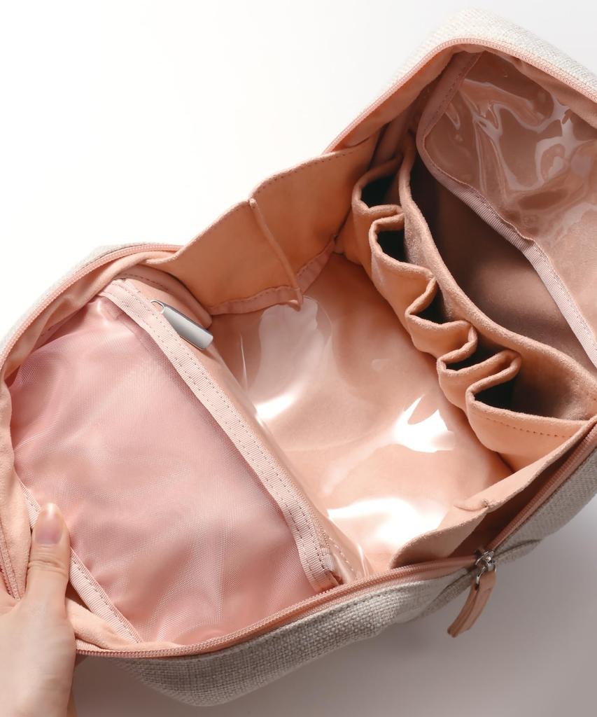 KOBAKO Square Makeup Makeup Cosmetic Upright Large Kai PQ3114 Pouch, Box, Pouch, Storage, Capacity, Travel, Gift, Corporation,