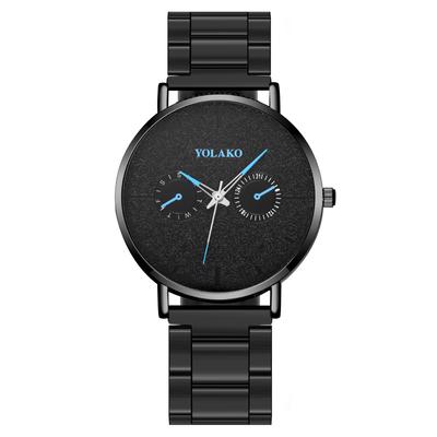 Ultra-thin Fashionable Double Eye Men's Watch Men's Watch Quartz Watch Steel Band