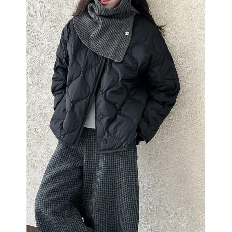 Johnature Winter Women Down Jacket With 90% White Duck Down Lightweight Diamond Pattern Warm Comfortable Casual Coats