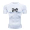 Men's Quick Dry Compression Fitness T-shirt, Skull Thorn Dea