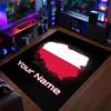 Crystal Velvet Rug Poland Print Custom Name Text Floor Mat Home Decor