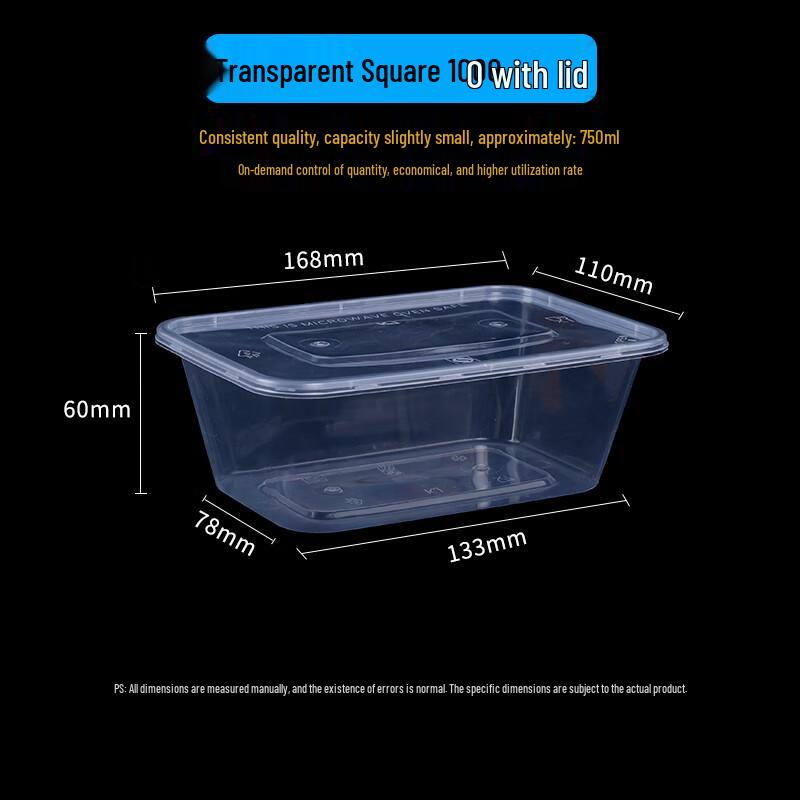 

Disposable Rectangular Takeaway Meal Prep Containers
