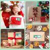 Christmas Gift Box Seals Sticker Labels for Holiday Wrapping, Self-Adhesive Tags with Blank Decorative Writing Area Present Decoration, Cartoon Santa