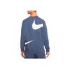 Nike Swoosh Ft Crew Sweatshirt With Large Logo Print Men Sweatshirt Blue DD6097-437