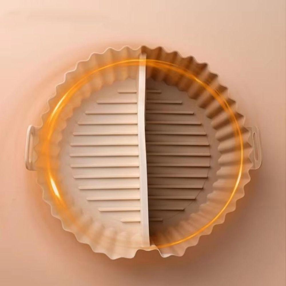 High-Temperature Resistant Silicone Air Fryer Liner Food Grade Non-Stick Basket Mat Kitchen Use