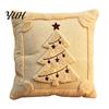 Cozy Winter Festive Pillow Cover Christmas Throw Cover, 18x18 Inch Plush Cushion 3D Snowman Themed Covers Reindeer Pattern, Case for Holiday Home Sofa
